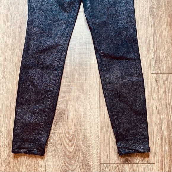 Kut from the Kloth black glitter Connie sparkle ankle skinny jeans, size 4 - Picture 5 of 11